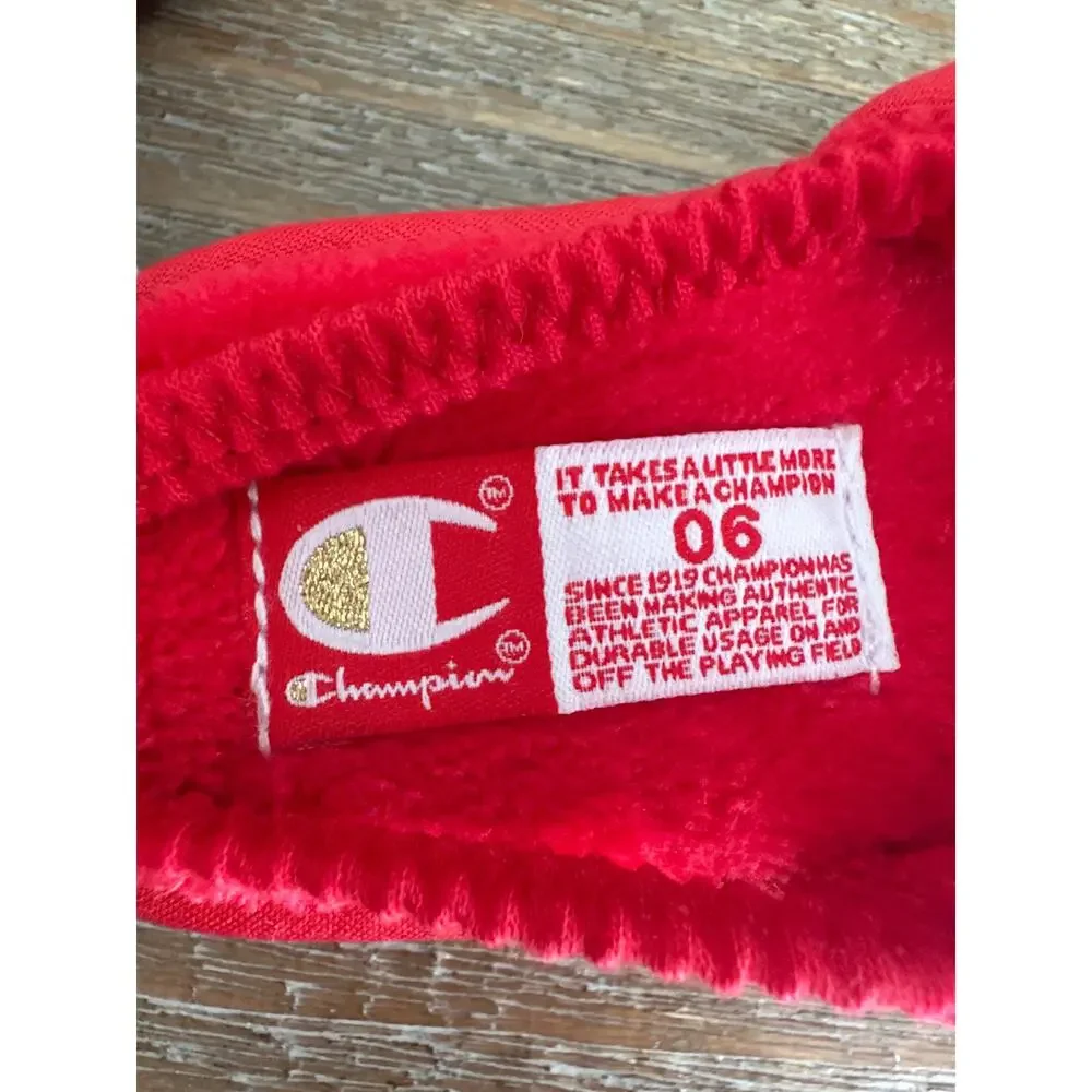 Preschool champion plush slides red NWT Sz 6T (Scarlet/White/Gold) - Picture 5 of 7